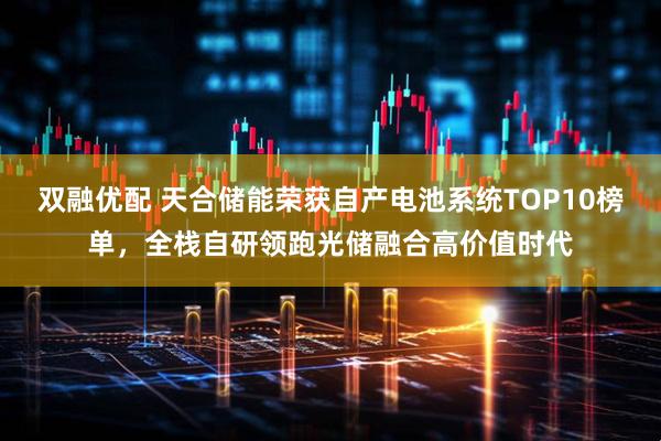 双融优配 天合储能荣获自产电池系统TOP10榜单，全栈自研领跑光储融合高价值时代
